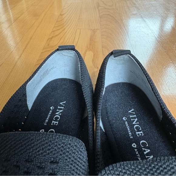 Vince Camuto Womens Black Shoes Size 7.5 M Washable Black Knit Pointed Loafers - Picture 10 of 12